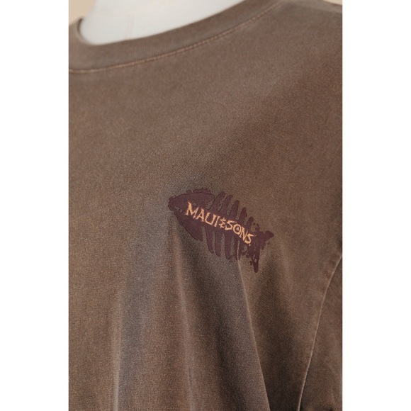 Sz M Maui And Sons Sultan Sea Pigment Wash T Shirt In Mauve NWT - Picture 2 of 5